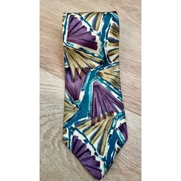 Christian Dior Abstract Print Silk Necktie - Picture 5 of 10